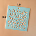 Leopard Print Stencil: Clay & Baking, 4.5" PLA