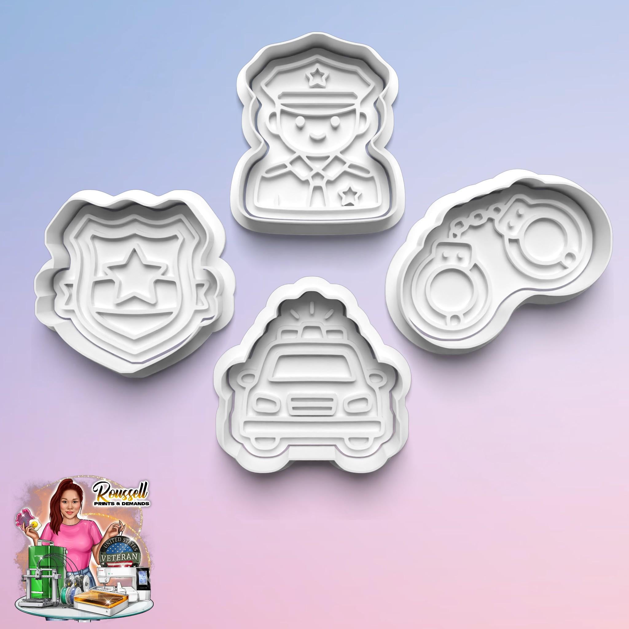 Police theme Cutter Cookie cutter