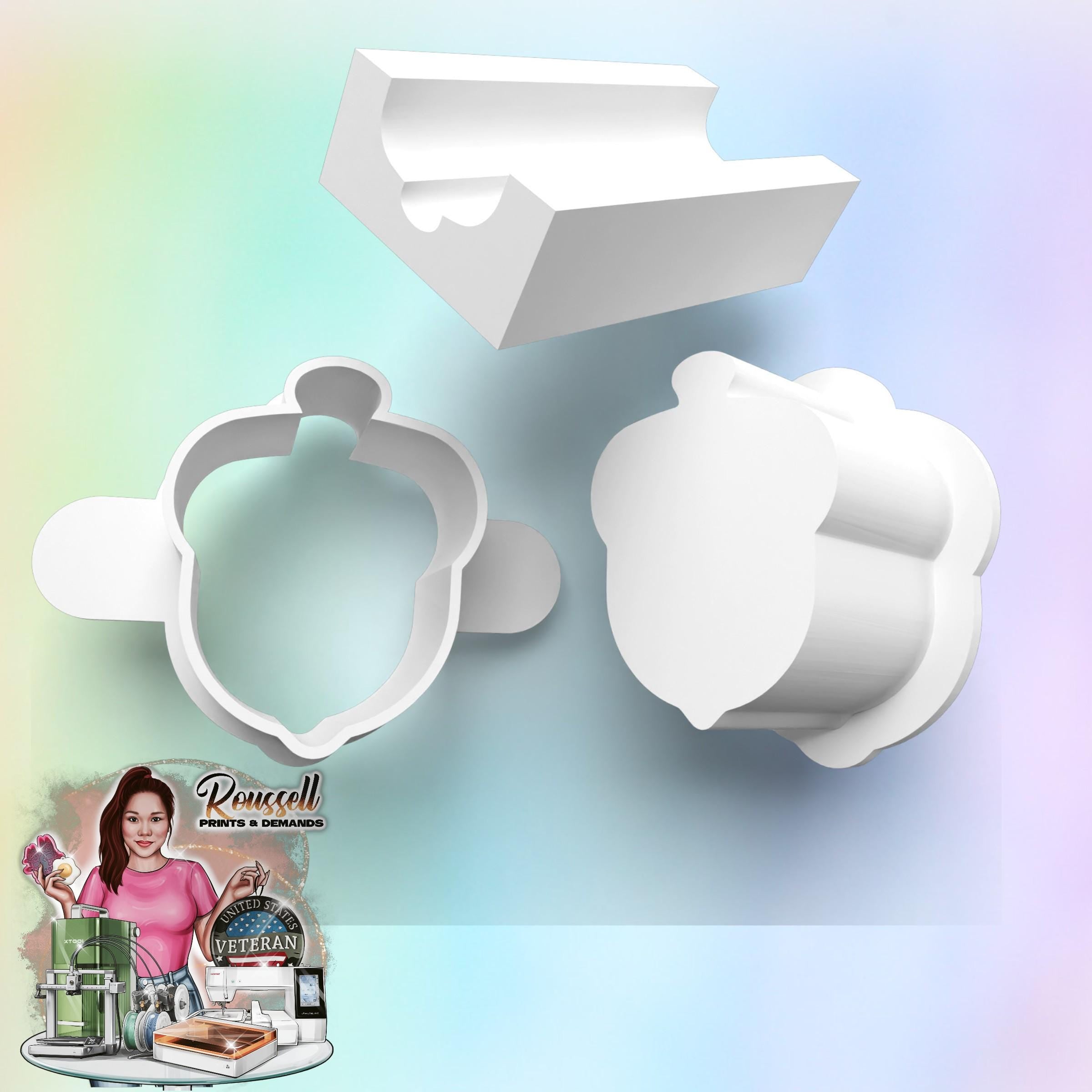Acorn Cake pop mold 3d printed