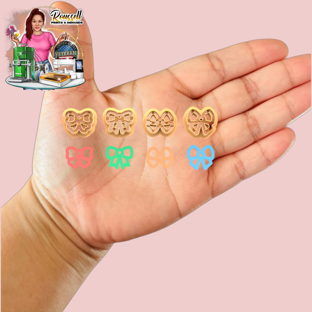 Outline Ribbon Pack Christmas Clay cutter 3d Printed