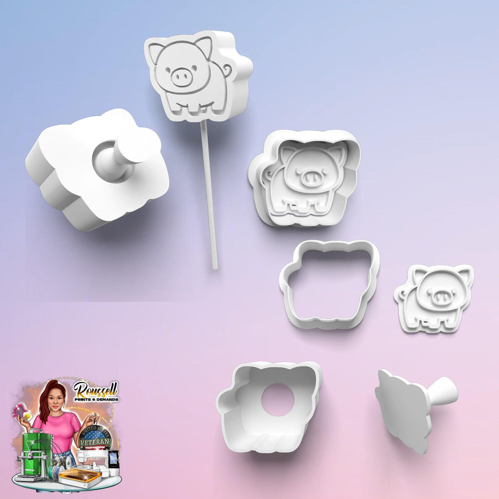 Farm Animal Theme Cake pop mold 3d printed