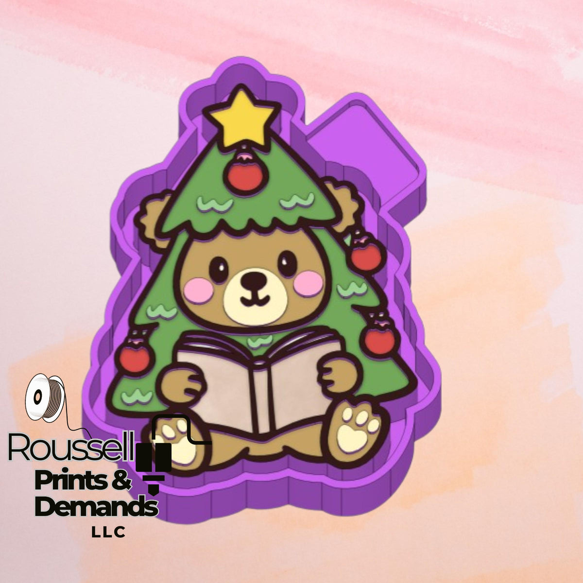 Christmas Bear Bookish Freshie Mold / Molder