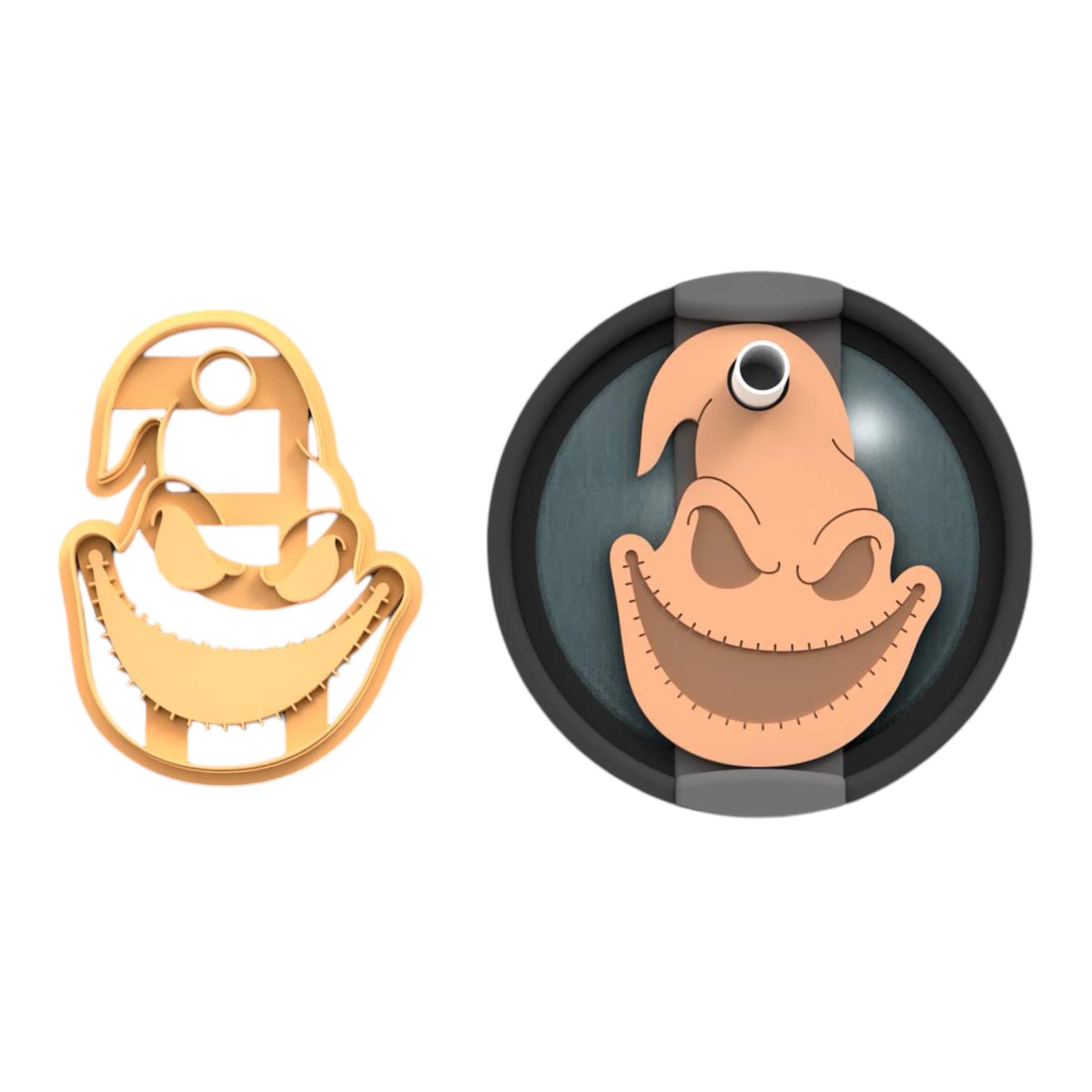 Bogieman Tumbler topper cutter | halloween clay cutter