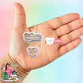 Barrette with Teddy Bear Clay Cutter