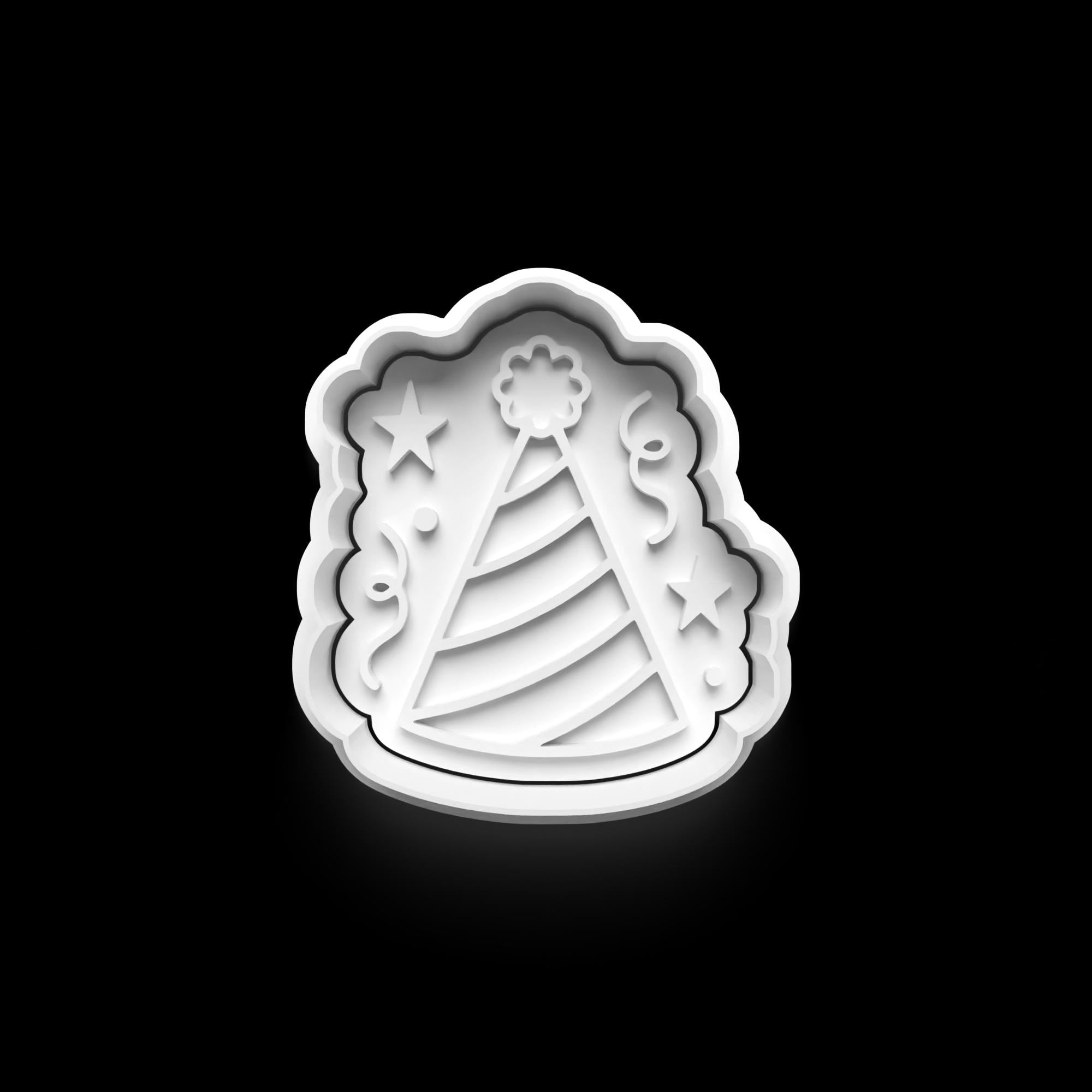 Birthday Theme Cookie Cutter: 3D Printed Fondant Cutter