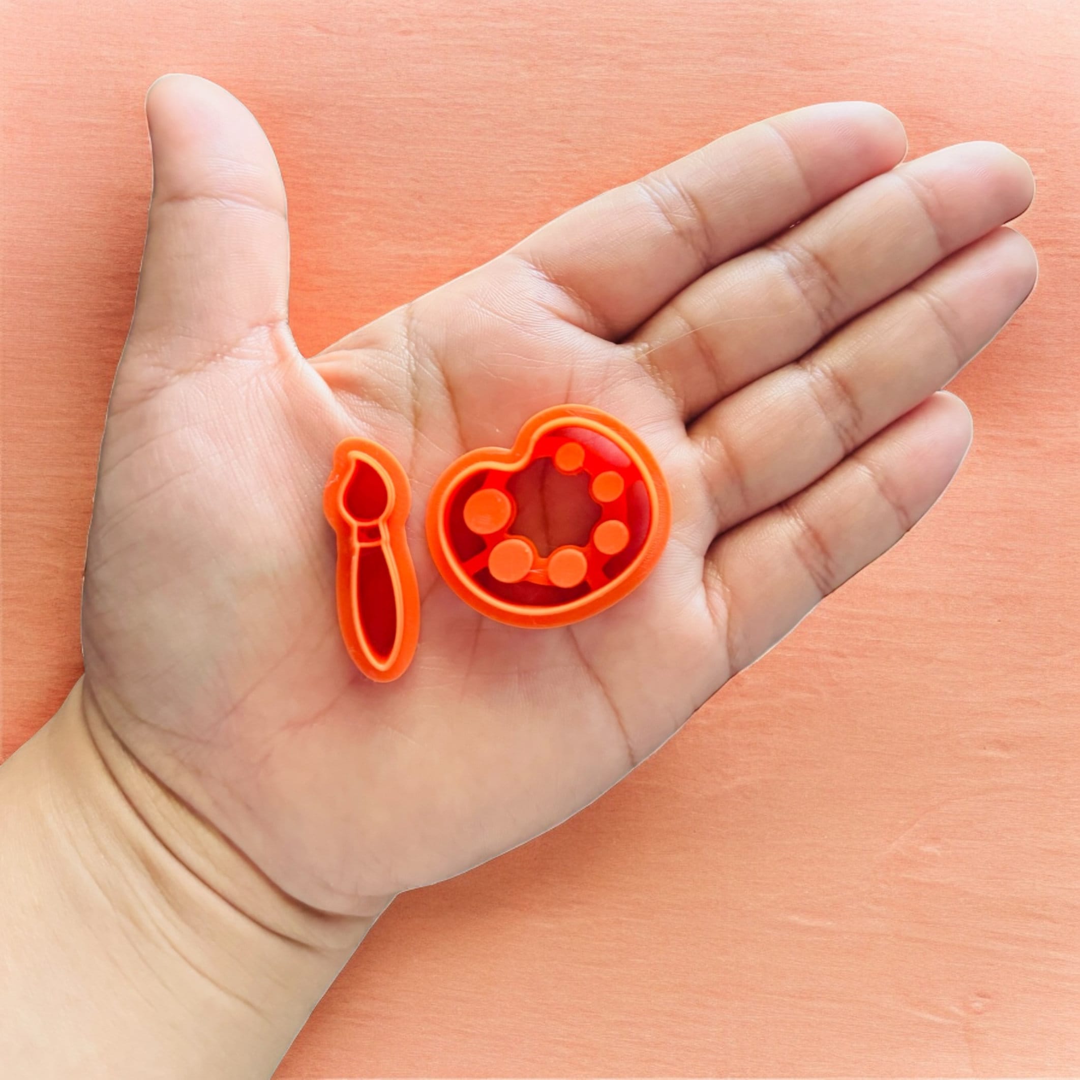 Brush and Palette Clay Cutter: Polymer Clay Earring Cutters