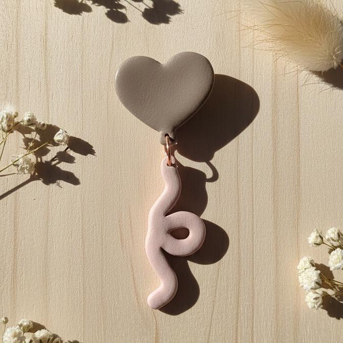 Heart Balloon Valentines Polymer clay Cutter