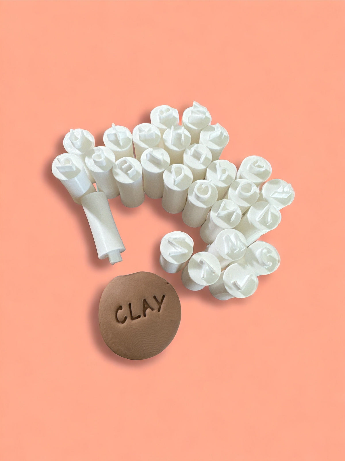 Alphabet Clay Stamps: Upper Case Letter Set