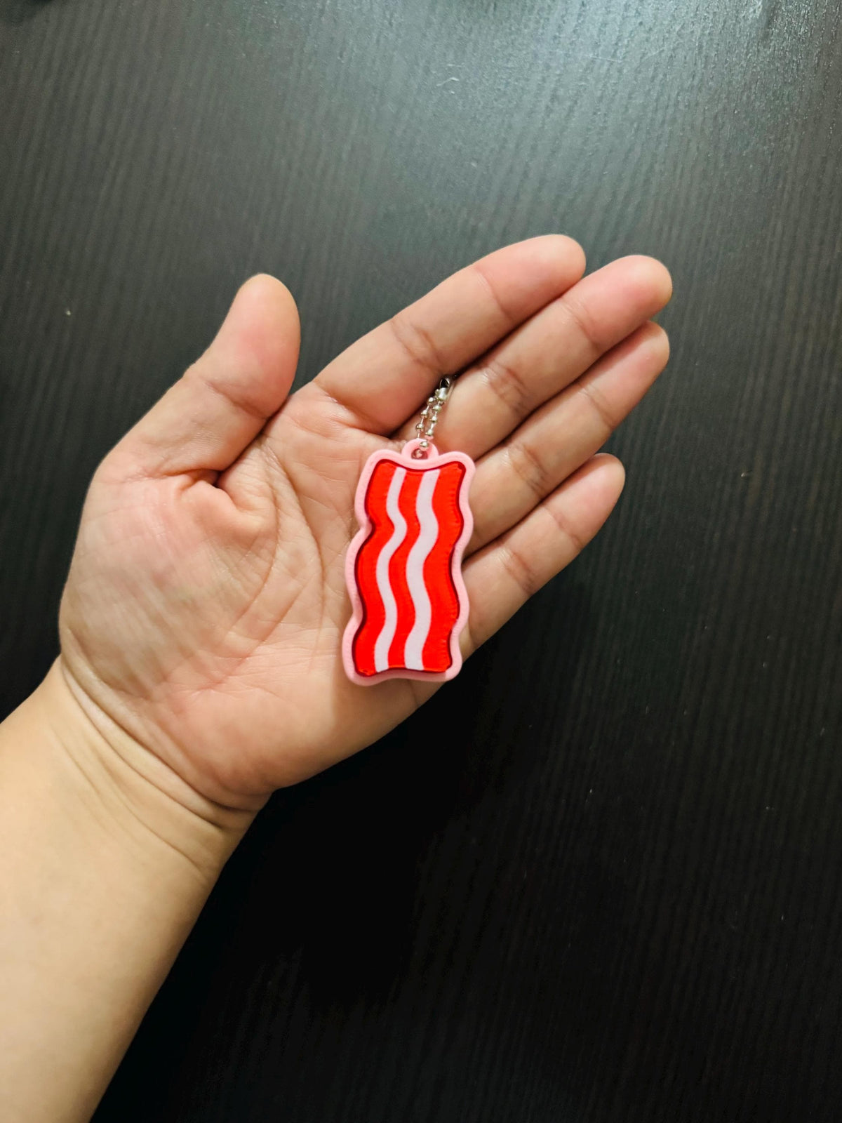 Breakfast Food Clicker Keychain: Bacon, Egg & Toast