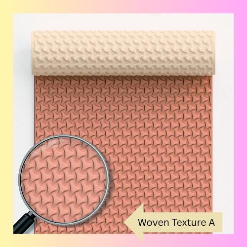 WOVEN TEXTURE A Roller 3d printed