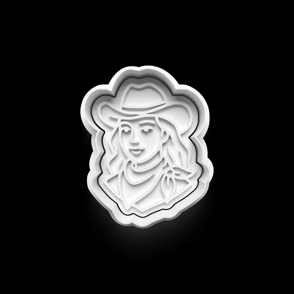 Cowgirl theme Cookie Cutter: 3D Printed Fondant Clay Cutter