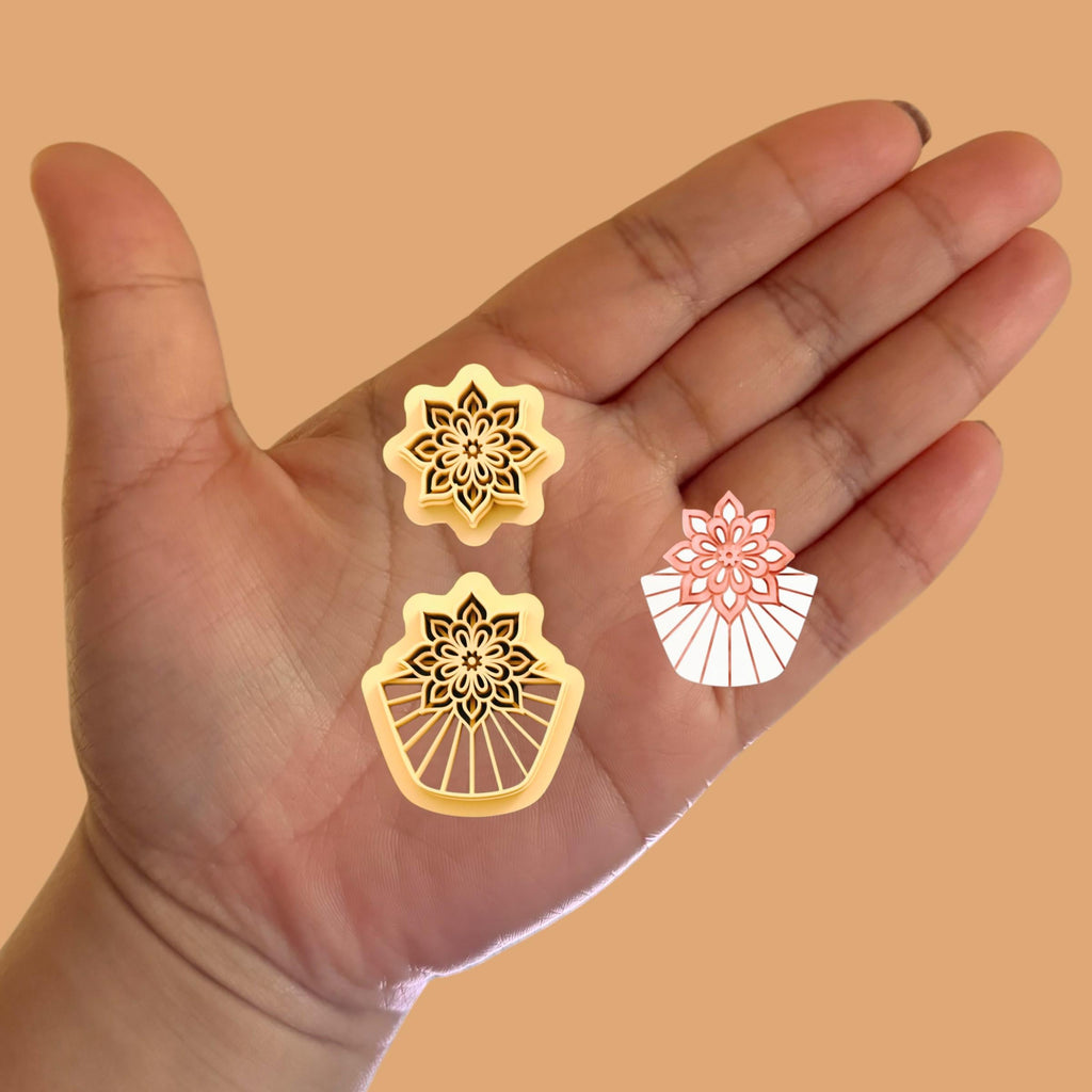 Boho Mandala Earring B Polymer clay cutter