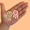 Heart Earring Combo with Precious Stones Valentines clay cutter
