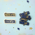 Senior 2026 football clay cutter with finished polymer clay graduation charms